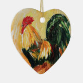 オンドリアレキシス。 オンドリの個人的なデザイン セラミックオーナメント (右)