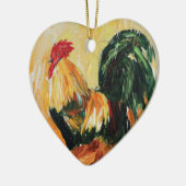 オンドリアレキシス。 オンドリの個人的なデザイン セラミックオーナメント (左)