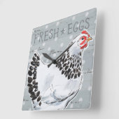 オンドリ呼出しII スクエア壁時計 (傾斜)