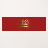 オンドリ年金ゴールドエンボス効果記号ヨガマット ヨガマット (裏面(横))