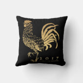 オンドリ2017のカスタマイズ可能な枕の年 クッション (裏面)