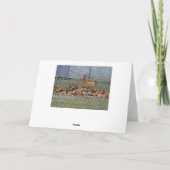 オンドリ、お祝い カード (裏面)