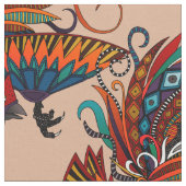 オンドリ・インク・ベージュ ファブリック (クローズアップ)