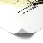 「オンドリ」ヴィンテージイラストレーション ポスター (角)