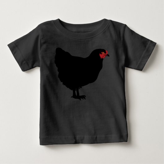オンドリRAGLAN袖KANJI LOVE ベビーTシャツ (正面)
