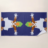 オンパルンパアームズアウト ビーチタオル (正面)