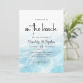 オンビーチの水の色サマー結婚ズ 招待状 (スタンド正面)