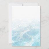 オンビーチの水の色サマー結婚ズ 招待状 (裏面)