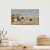 オンビーチユージェーンブダンファインアート ポスター (キッチン)