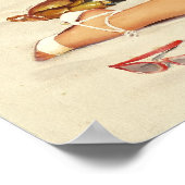 オンビーチレトロピンアップガール ポスター (角)