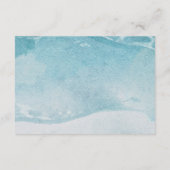 オンビーチ水彩ビーチ結婚式詳細 エンクロージャーカード (裏面)