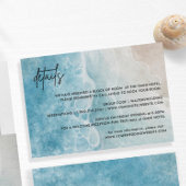 オンビーチ水彩ビーチ結婚式詳細 エンクロージャーカード