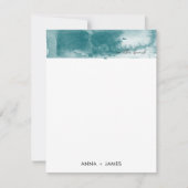 オンビーチ海水の色サマー結婚ズ ノートカード (正面)