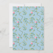 オンファロデス ブルー アンド バジル グリーン リハーサル ディナー 招待状 (裏面)