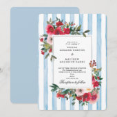 オンファロデス ブルー ウェディング インビテーション (正面/裏面)