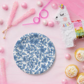 オンファロデズブルーフローラ ペーパープレート (パーティー)