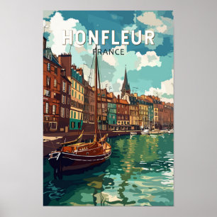 オンフルール フランス 旅行 アート ヴィンテージ ポスター