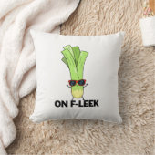 オンフレッおもしろいクベギーLeek Pun クッション (ブランケット)