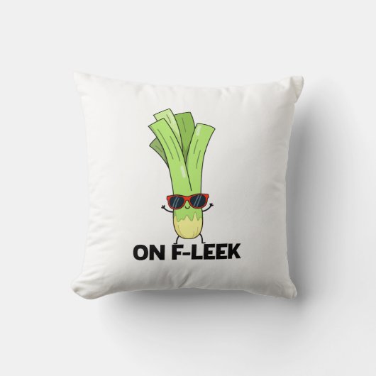オンフレッおもしろいクベギーLeek Pun クッション (正面)