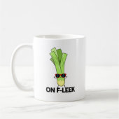 オンフレッおもしろいクベギーLeek Pun コーヒーマグカップ (左)