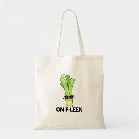 オンフレッおもしろいクベギーLeek Pun トートバッグ (正面)