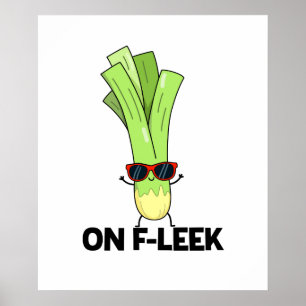 オンフレッおもしろいクベギーLeek Pun ポスター
