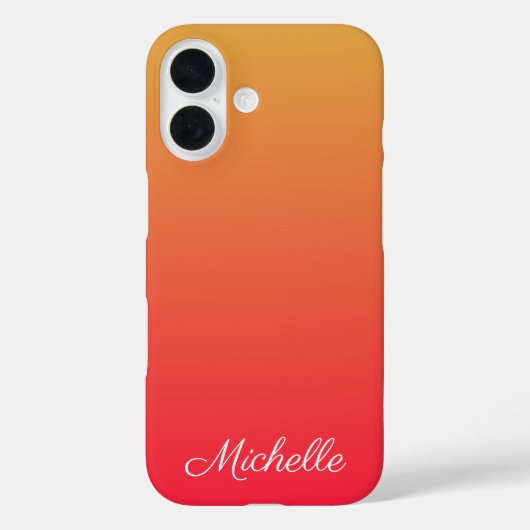 オンブレの赤と黄色の炎のグラデーション Case-Mate iPhoneケース (裏面)