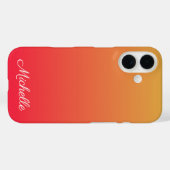 オンブレの赤と黄色の炎のグラデーション Case-Mate iPhoneケース (裏面 (横))