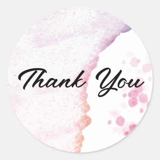 オンブレウォーターカラークラシックラウンドステッカー ラウンドシール (正面)