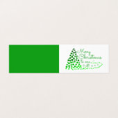 オンブレクリスマスツリー、家族写真クリスマスカード 名刺 (外部フラット)