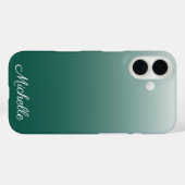 オンブレグラデーション グリーン 名入れ Case-Mate iPhoneケース (裏面 (横))
