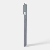 オンブレグレー+カスタム名入れ+名言iPhoneケース iPhone 15ケース (左側面)
