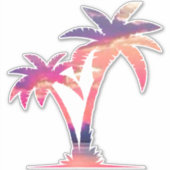 オンブレサンセットカラヤシの木 シール (正面)