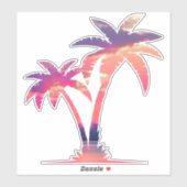 オンブレサンセットカラヤシの木 シール (シート)