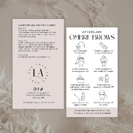 オンブレパウダーブローズアフターモダンケアクリーム&ホワイト 名刺