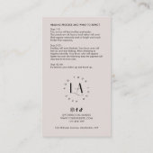 オンブレパウダーブローズアフターモダンケアクリーム&ホワイト 名刺 (裏面)