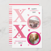 オンブレピンクのHOHO ガレンティーンズデーの2枚の写真 シーズンカード (正面/裏面)