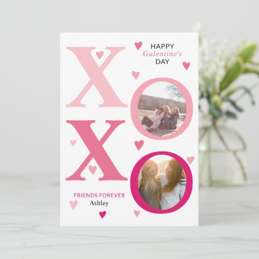 オンブレピンクのHOHO ガレンティーンズデーの2枚の写真 シーズンカード (スタンド正面)