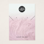 オンブレピンク大理石のジュエリーイヤリングディスカード (正面)