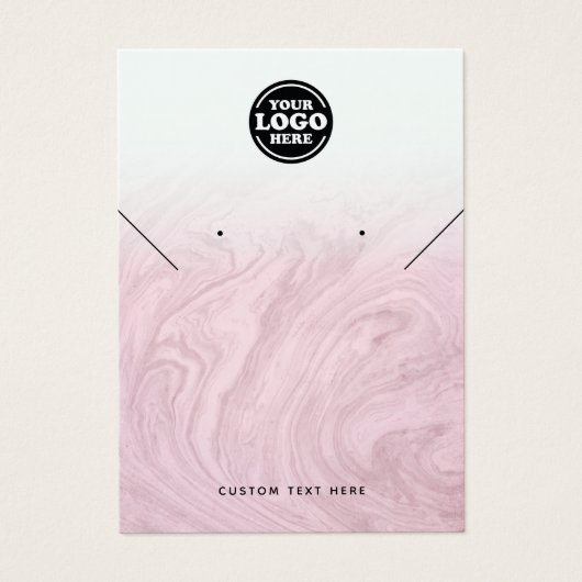 オンブレピンク大理石のジュエリーイヤリングディスカード (正面)