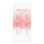 オンブレピンク水彩 ミニマリスト ラックカード (裏面)