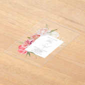 オンブレフローラボタニカルエレガントウェディング招待状 アクリル招待状 (レイダウン)