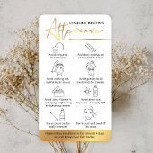 オンブレブロウズホワイト&金ゴールドサロンの気に指示 名刺