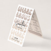 オンブレブローズアフターケア指示レトロベージュ 名刺 (正面)