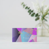 オンブレヘアシアースフェイク金ゴールドサロン美しい 名刺 (スタンド正面)