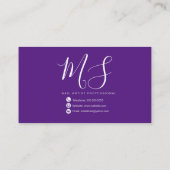 オンブレヘアシアースフェイク金ゴールドサロン美しい 名刺 (裏面)