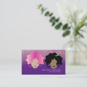 オンブレヘアフェイク金ゴールドグリッターガールサロン美しい 名刺 (スタンド正面)