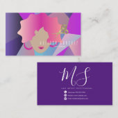 オンブレヘアーシアーズフェイク金ゴールドガールサロン美しい 名刺 (正面/裏面)