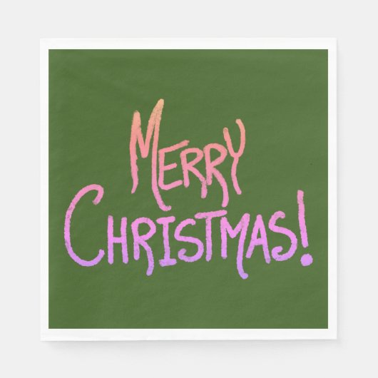 オンブレメリークリスマスナプキンズ スタンダードランチョンナプキン (正面)