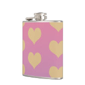 オンブレ薄紫ピンク金ゴールドモダンハートハート フラスク (左)